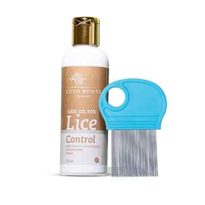 Hair oil for Lice Control + Lice comb, with Neem, Coconut & Tulsi